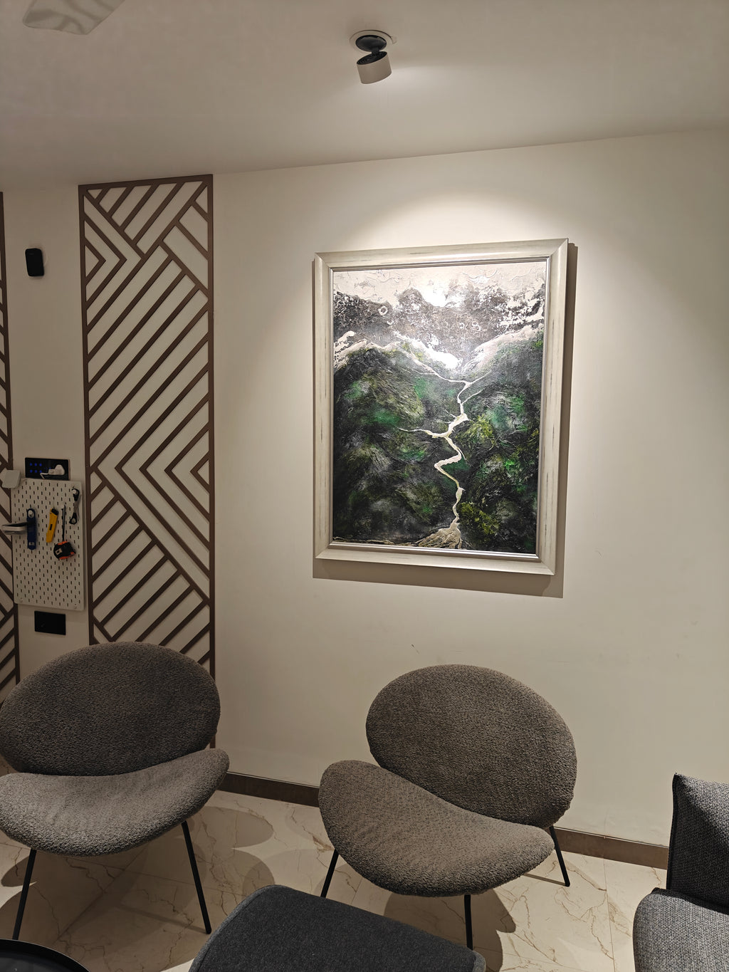 Abstract Mountain Topography – Modern Hand Painting