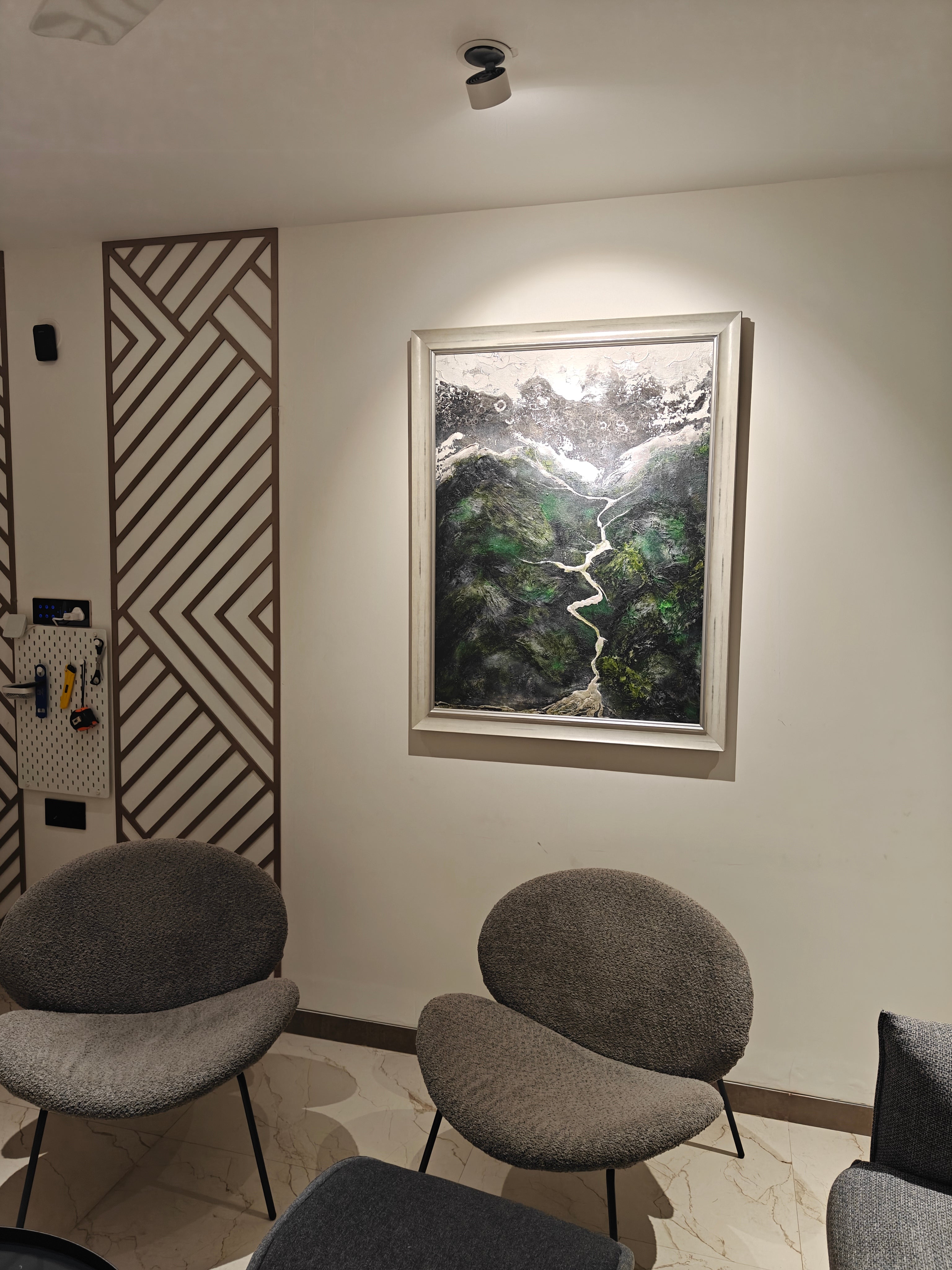 Abstract Mountain Topography – Modern Hand Painting