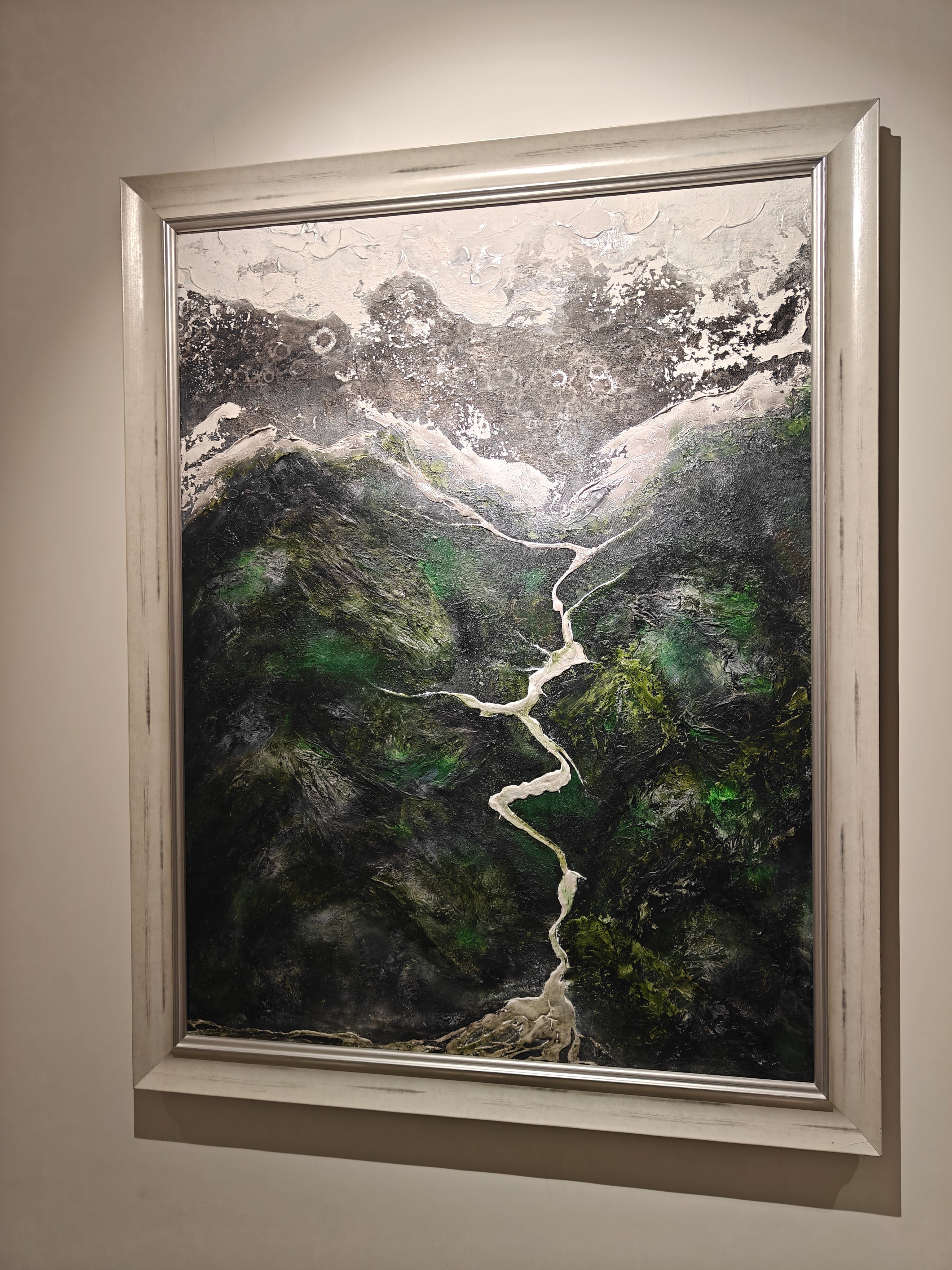Abstract Mountain Topography – Modern Hand Painting