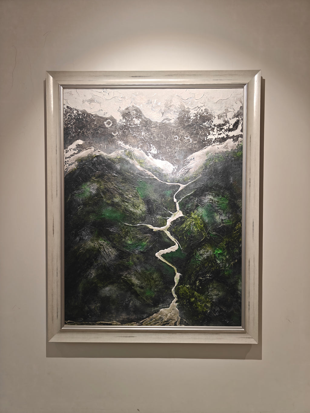 Abstract Mountain Topography – Modern Hand Painting