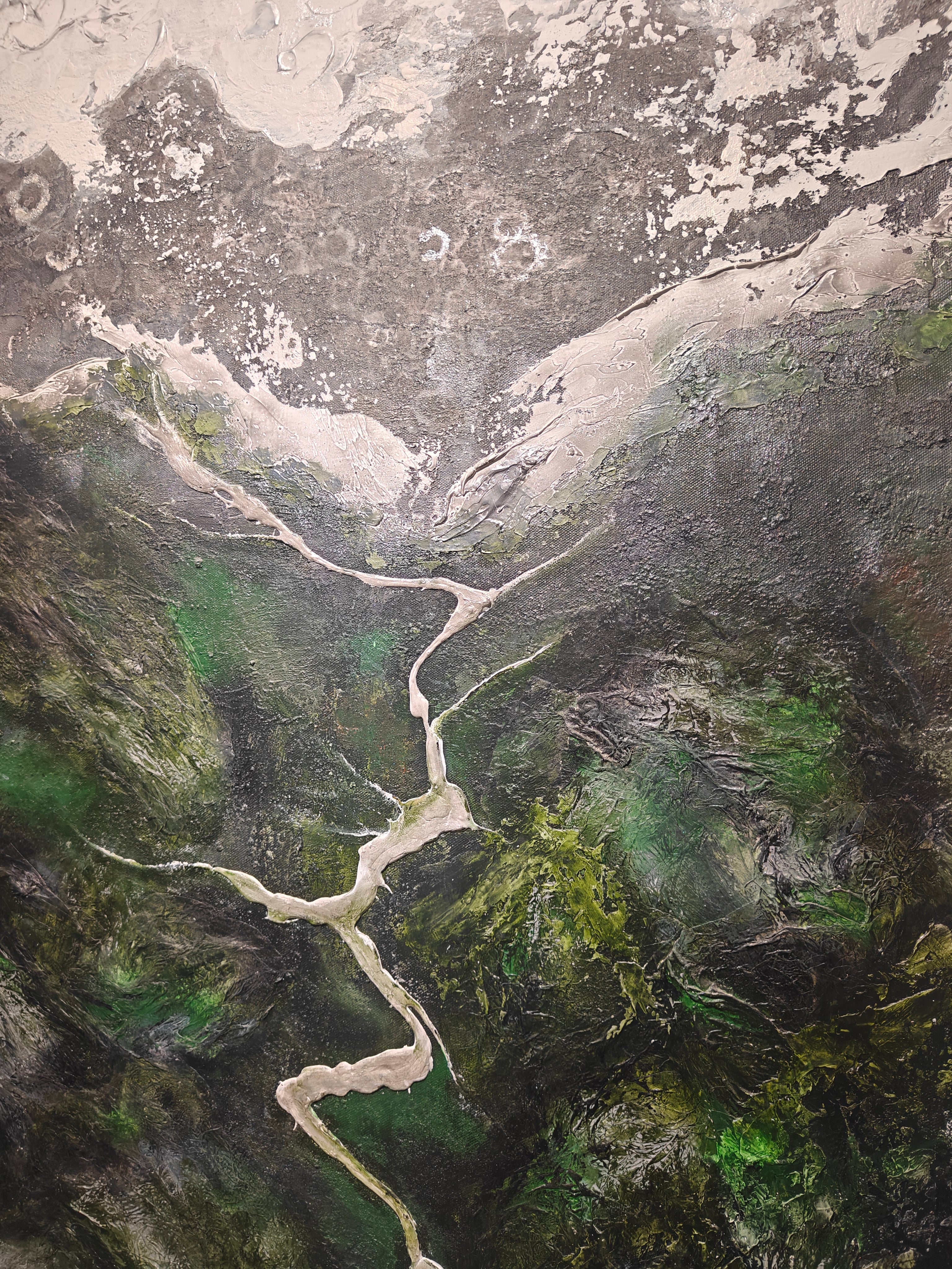 Abstract Mountain Topography – Modern Hand Painting
