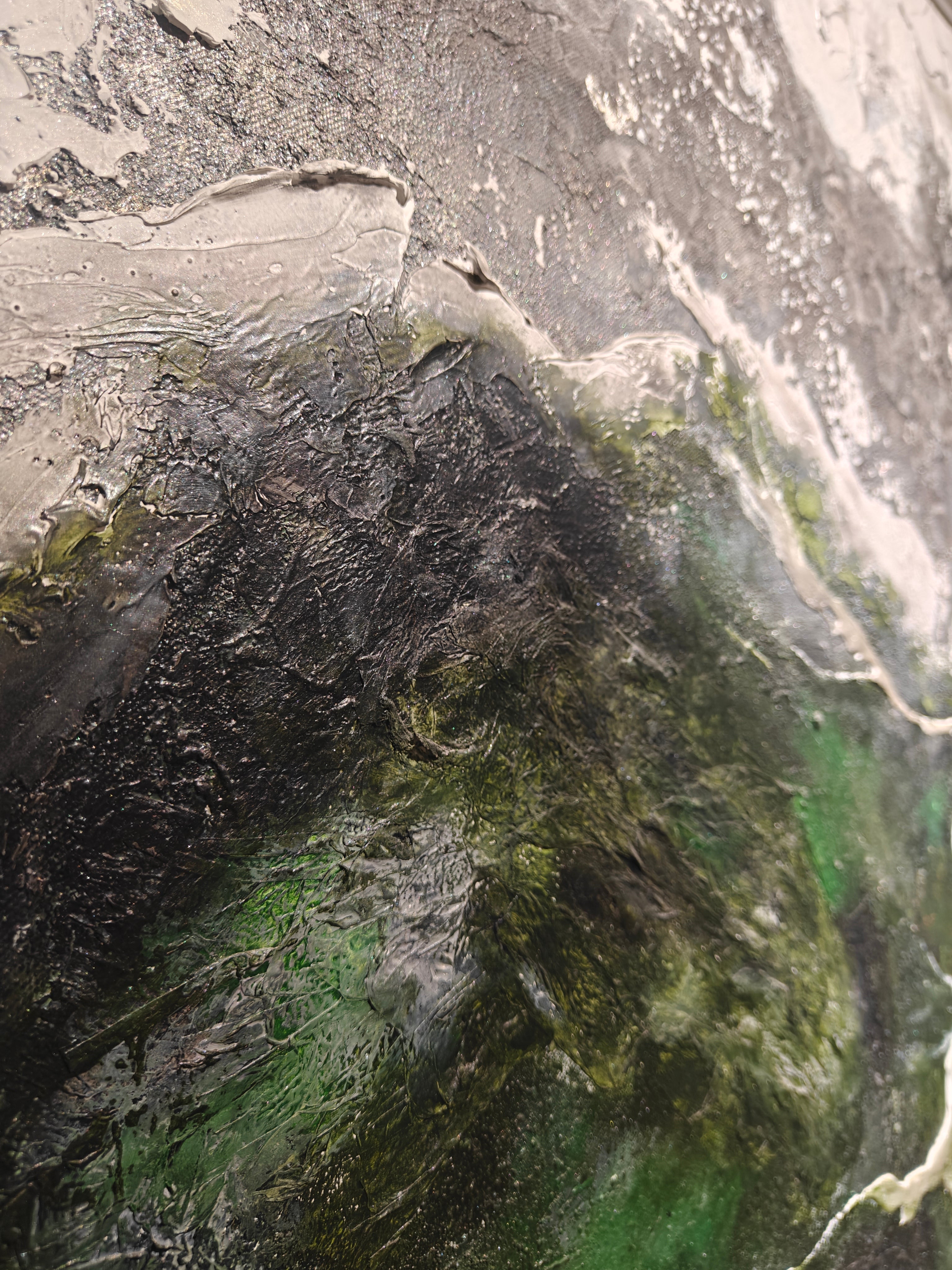 Abstract Mountain Topography – Modern Hand Painting