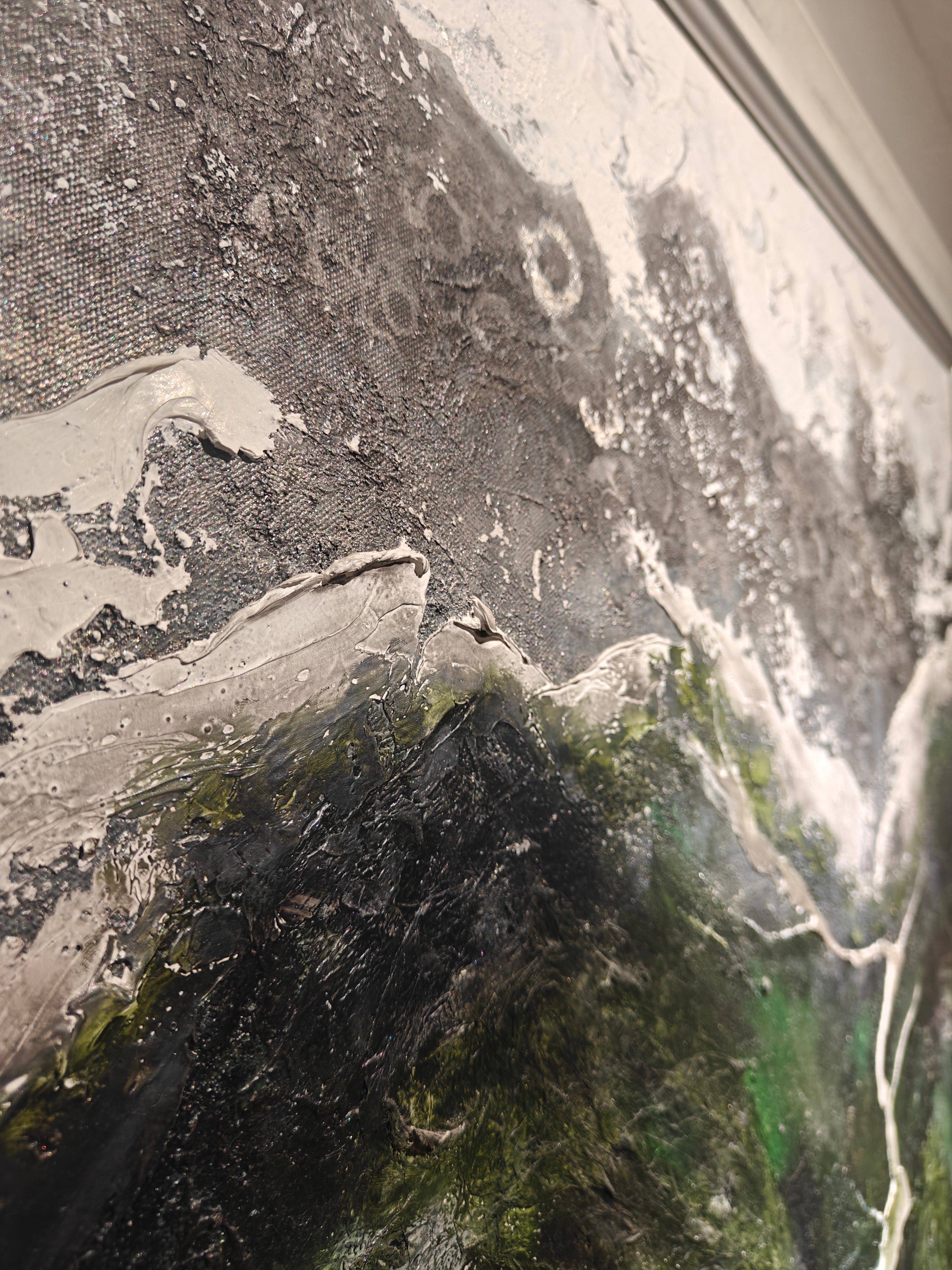 Abstract Mountain Topography – Modern Hand Painting